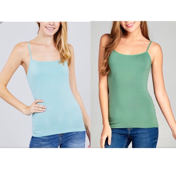 💥NEW💥 Sage Green and Dusty Blue Tank Top - Picture 1 of 7